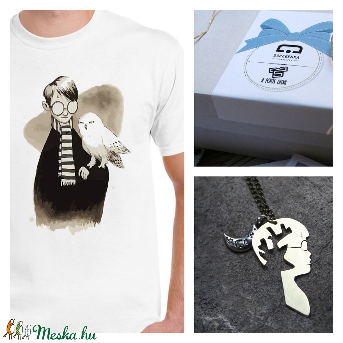 Harry Potter ajándékcsomag, Harry Potter póló, Harry Potter ékszer, Férfi ajándék, Filmes ajándék -  - Meska.hu