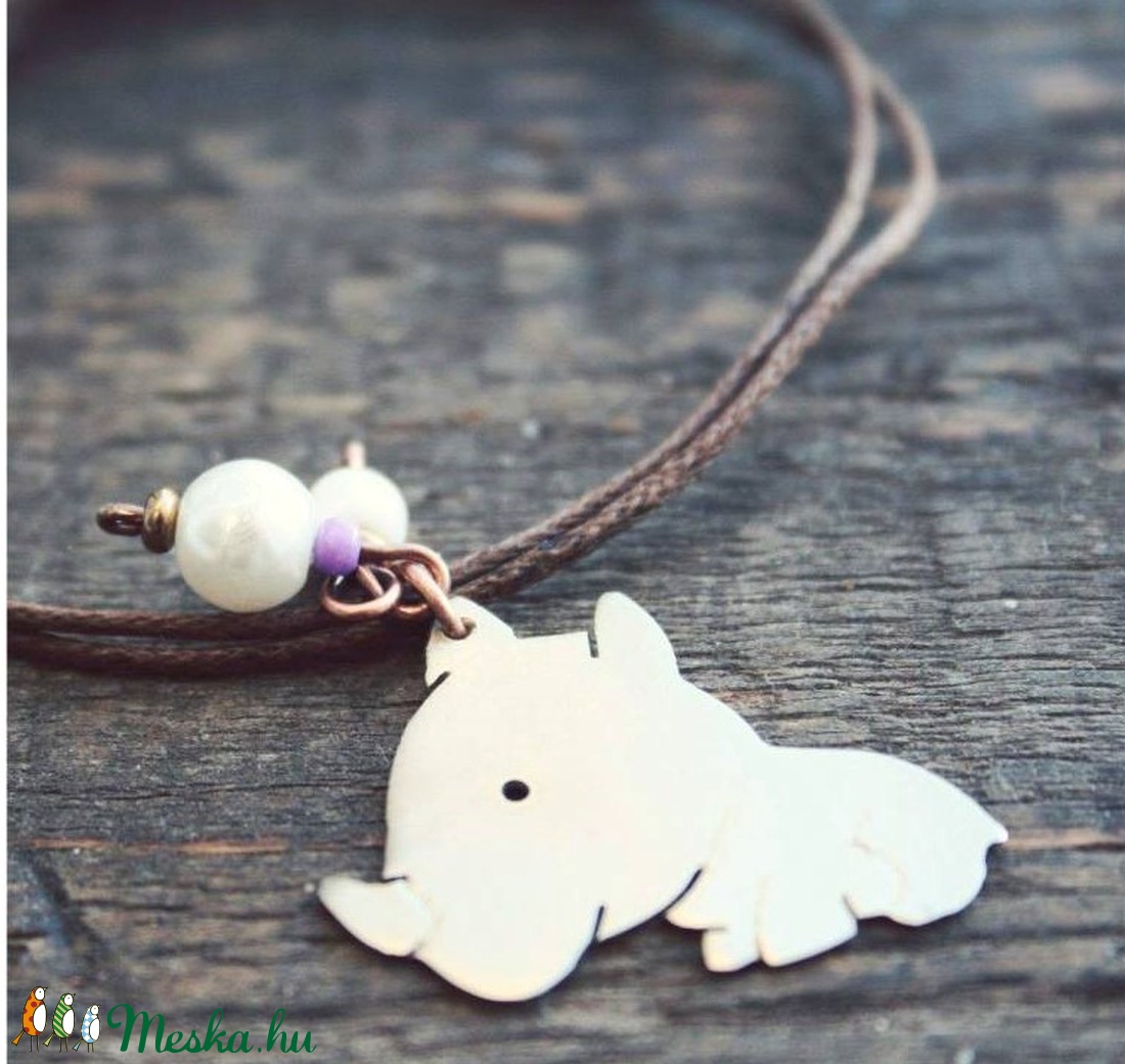 Mini baba orrszarvú fityegős karkötő -  - Meska.hu