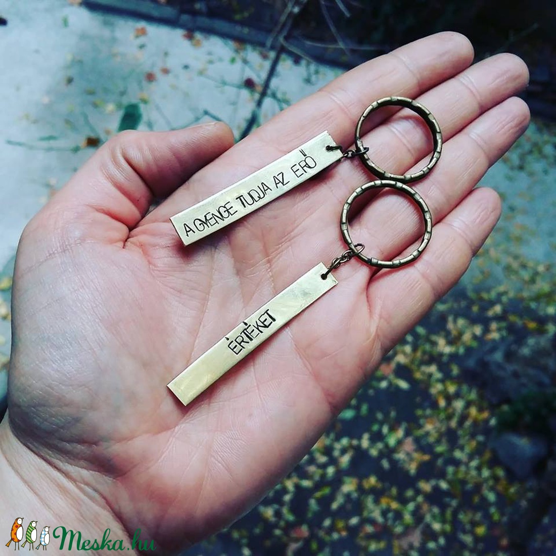 Páros táblácskás kulcstartó egyedi szöveggel! -  - Meska.hu