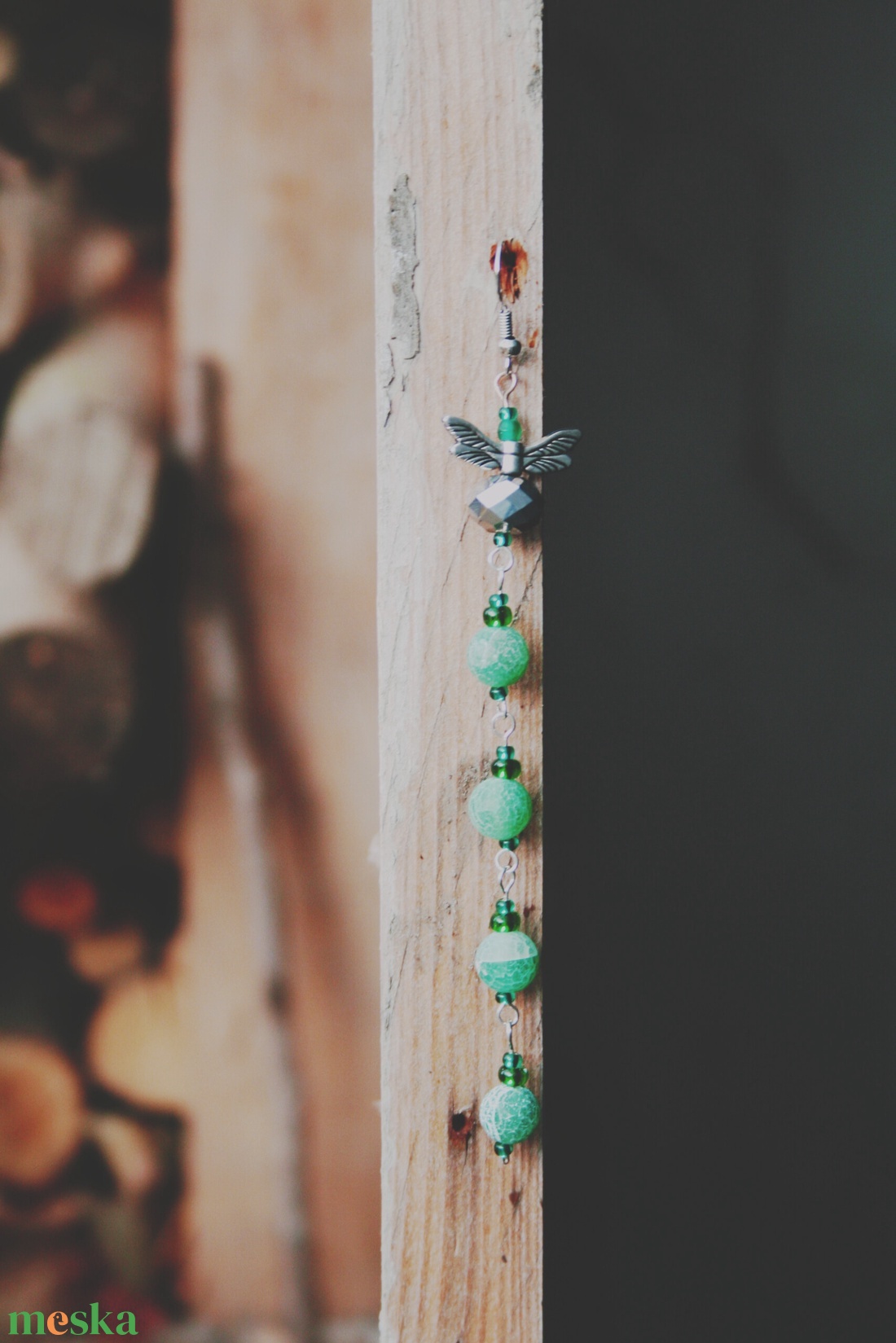 Extrém hosszú lógós fülbevaló - ékszer - fülbevaló - lógó fülbevaló - Meska.hu