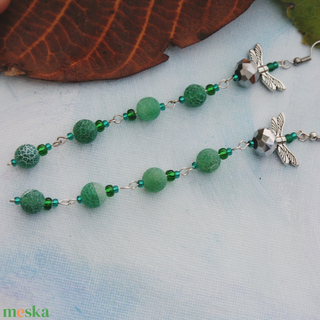 Extrém hosszú lógós fülbevaló - ékszer - fülbevaló - lógó fülbevaló - Meska.hu