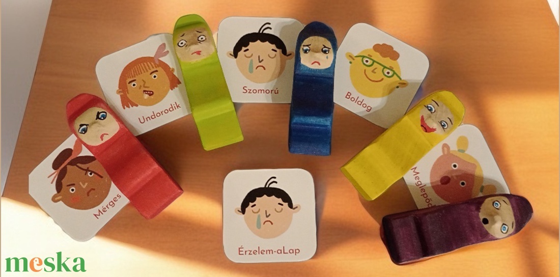 Fából készült Érzelem manók - játék & sport - készségfejlesztő és logikai játék - montessori szivárvány, waldorf játékok - Meska.hu Fából készült Érzelem manók - játék & sport - készségfejlesztő és logikai játék - montessori szivárvány, waldorf játékok - Meska.hu