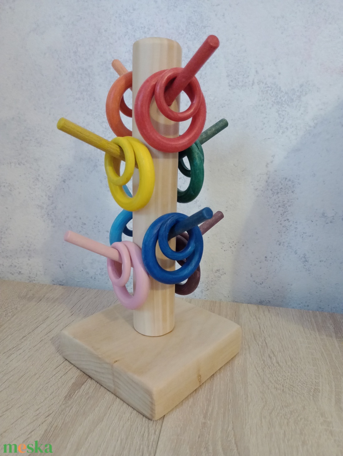 Szivárványos gyűrűszortírozó - játék & sport - készségfejlesztő és logikai játék - montessori szivárvány, waldorf játékok - Meska.hu Szivárványos gyűrűszortírozó - játék & sport - készségfejlesztő és logikai játék - montessori szivárvány, waldorf játékok - Meska.hu