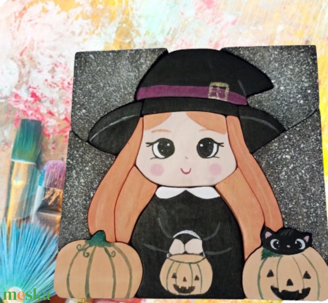 Halloween-i boszorkányos kirakó - játék & sport - puzzle - kirakó, kocka kirakó - Meska.hu Halloween-i boszorkányos kirakó - játék & sport - puzzle - kirakó, kocka kirakó - Meska.hu