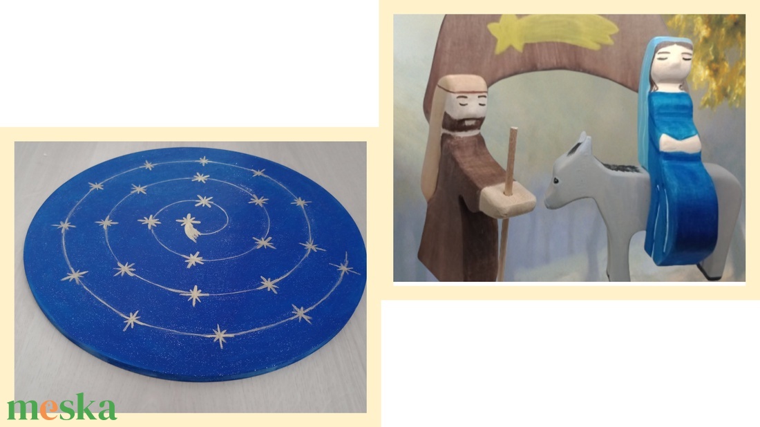 Waldorf adventi lépegető - karácsony - karácsonyi lakásdekoráció - karácsonyi falu, házikó - Meska.hu