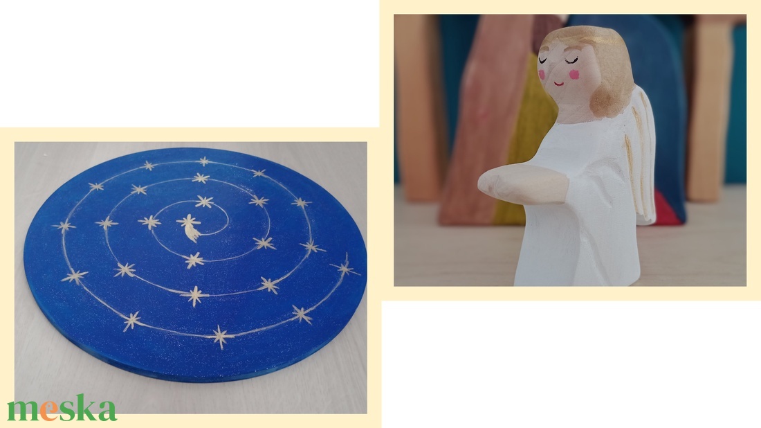 Waldorf adventi lépegető - karácsony - karácsonyi lakásdekoráció - karácsonyi falu, házikó - Meska.hu