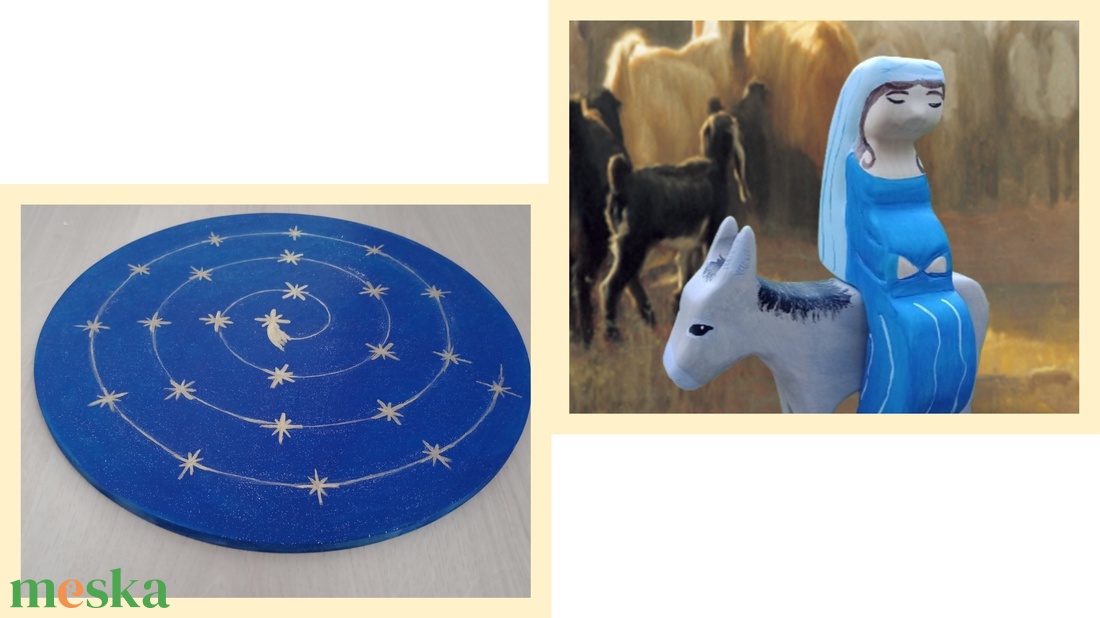 Waldorf adventi lépegető - karácsony - karácsonyi lakásdekoráció - karácsonyi falu, házikó - Meska.hu