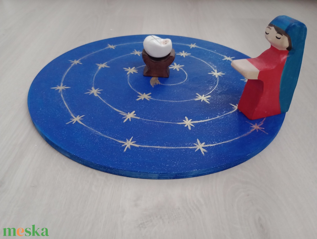 Waldorf adventi lépegető - karácsony - karácsonyi lakásdekoráció - karácsonyi falu, házikó - Meska.hu