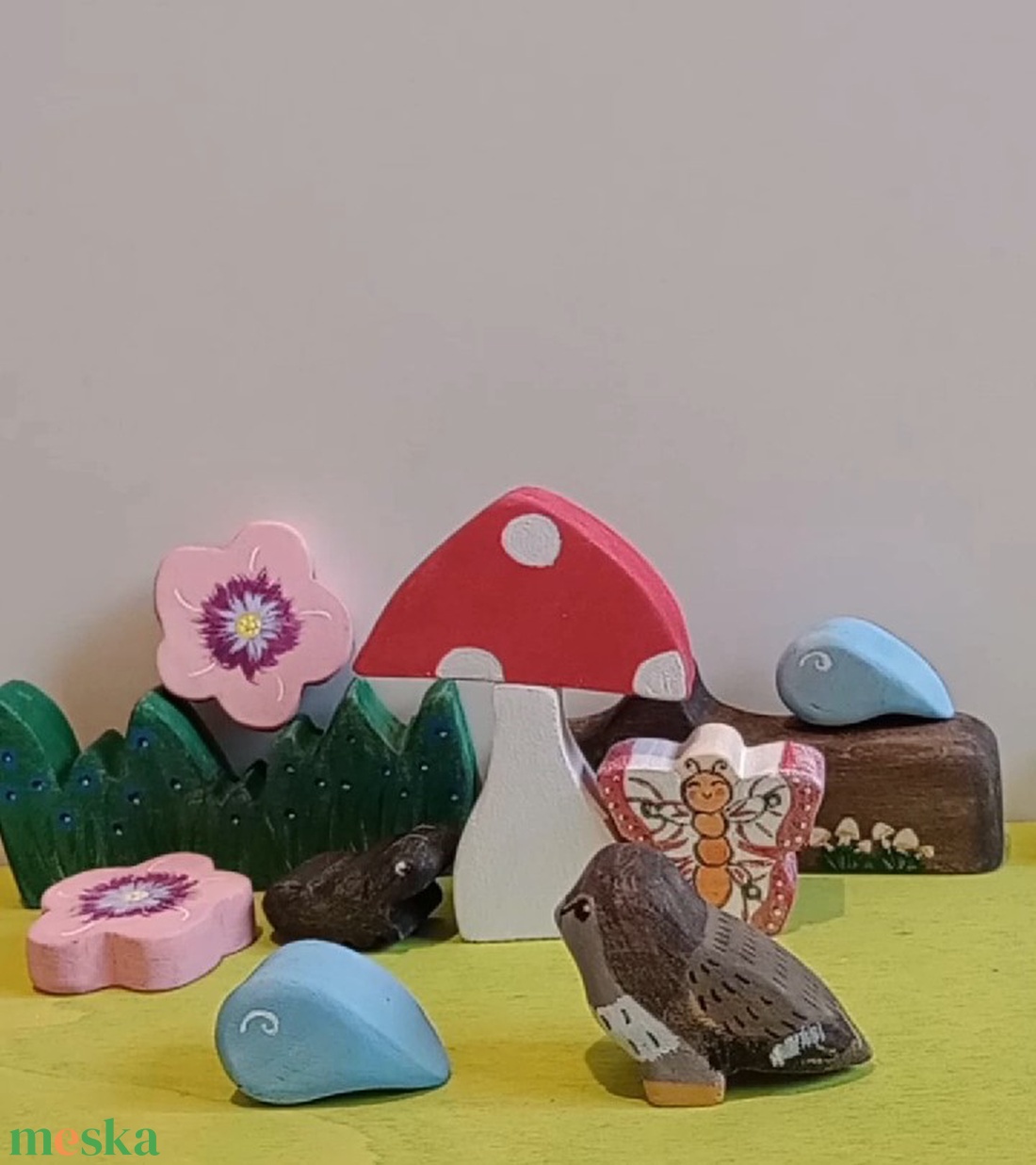 A gomba alatt fajáték szett - baba - mama - baba játékok - waldorf játékok - Meska.hu