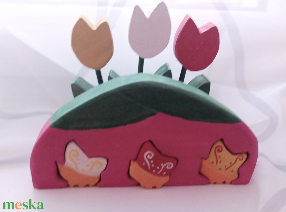 A három pillangó fajáték szett - játék & sport - készségfejlesztő és logikai játék - montessori szivárvány, waldorf játékok - Meska.hu