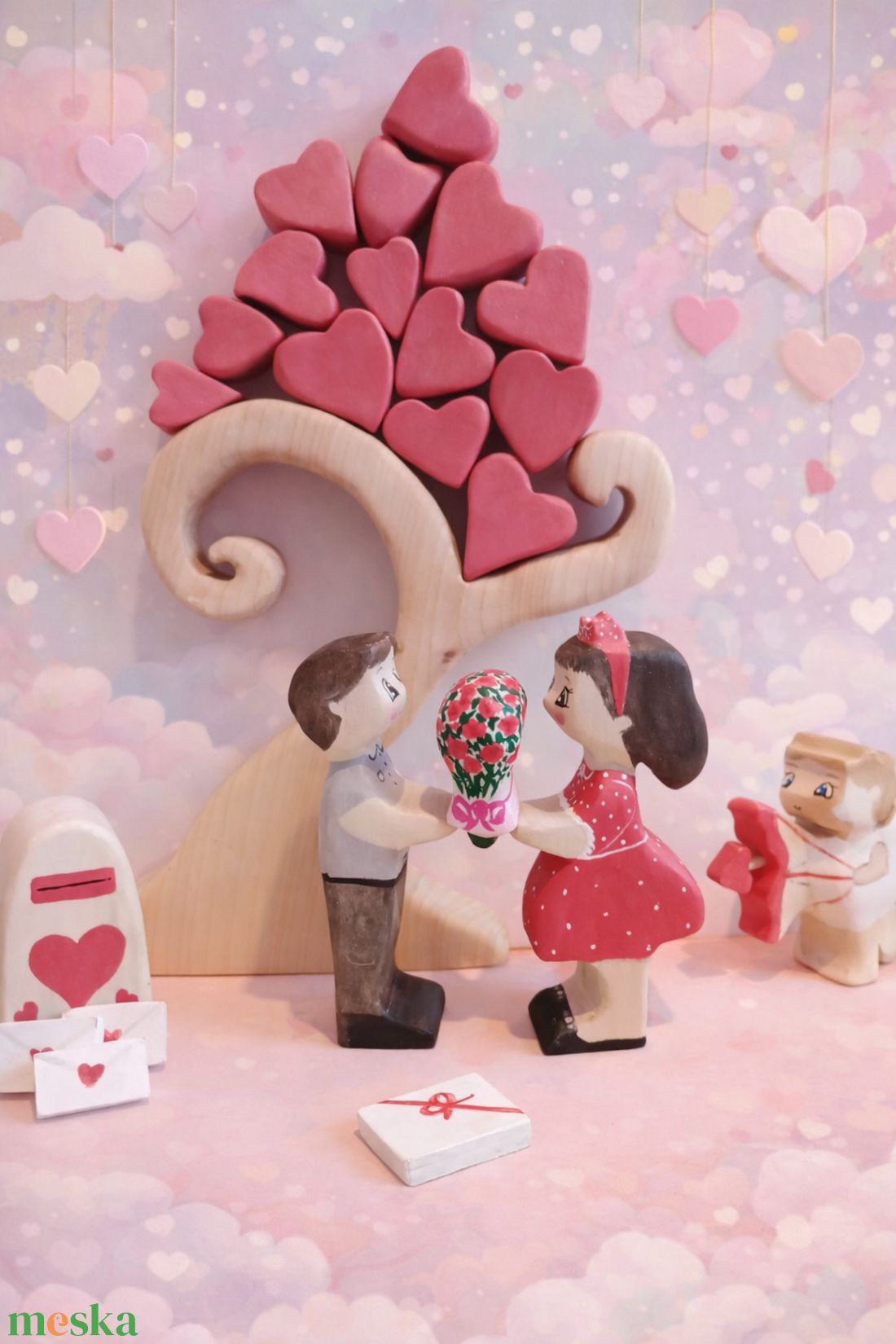 Valentin-napi (Bálint-napi) fajáték szett - baba - mama - baba játékok - waldorf játékok - Meska.hu