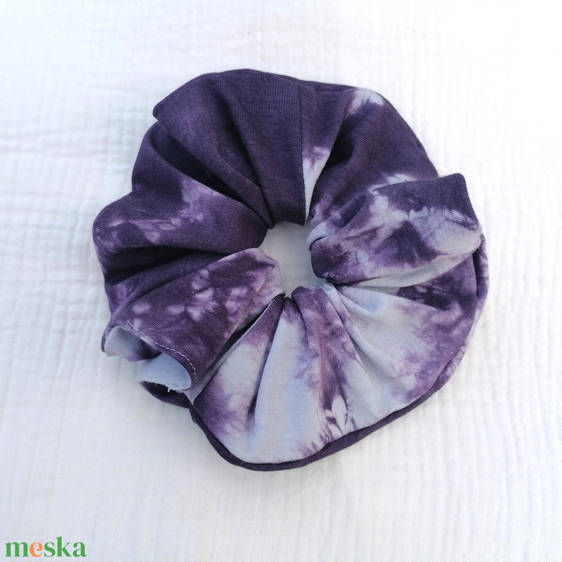 Batikolt scrunchie - textil hajgumi - ruha & divat - hajdísz & hajcsat - hajgumi - Meska.hu