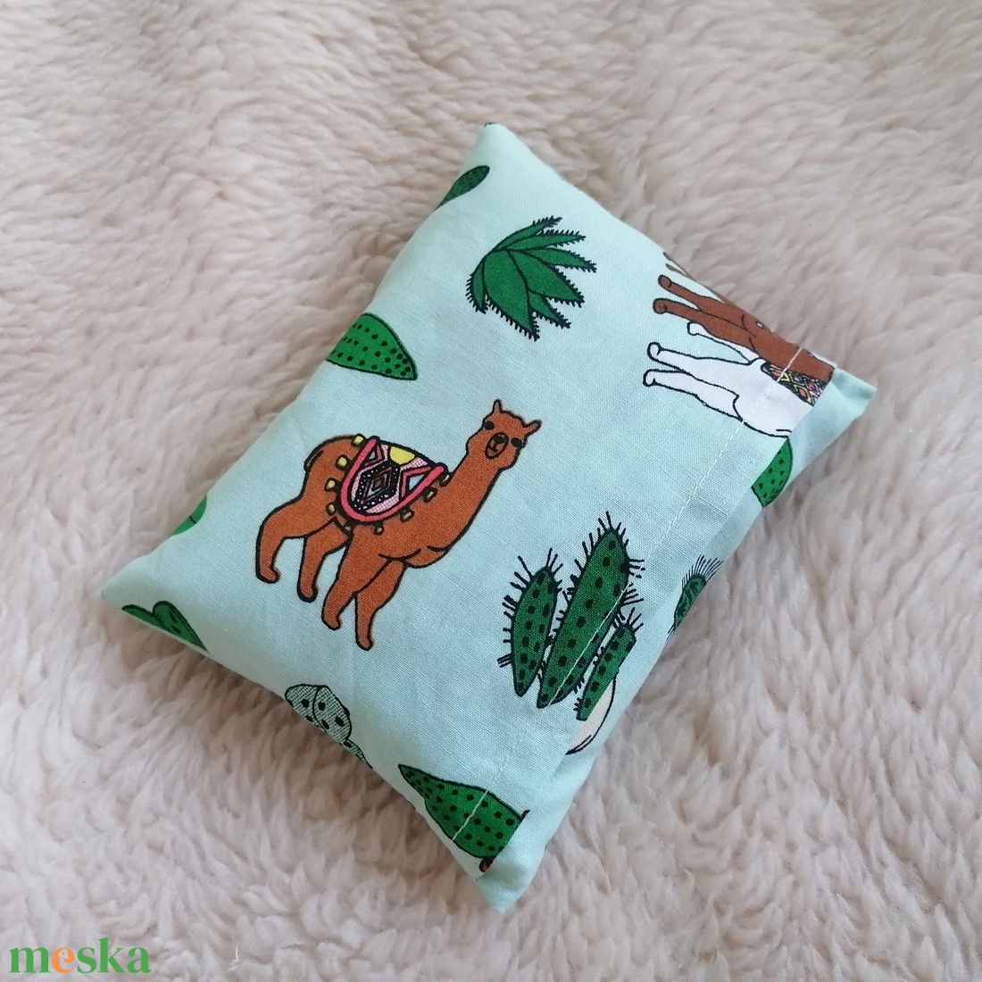 Alpaka - láma, kaktusz mintás meggymag párna - szépségápolás - egészségmegőrzési kellékek - meggymagpárna - Meska.hu Alpaka - láma, kaktusz mintás meggymag párna - szépségápolás - egészségmegőrzési kellékek - meggymagpárna - Meska.hu