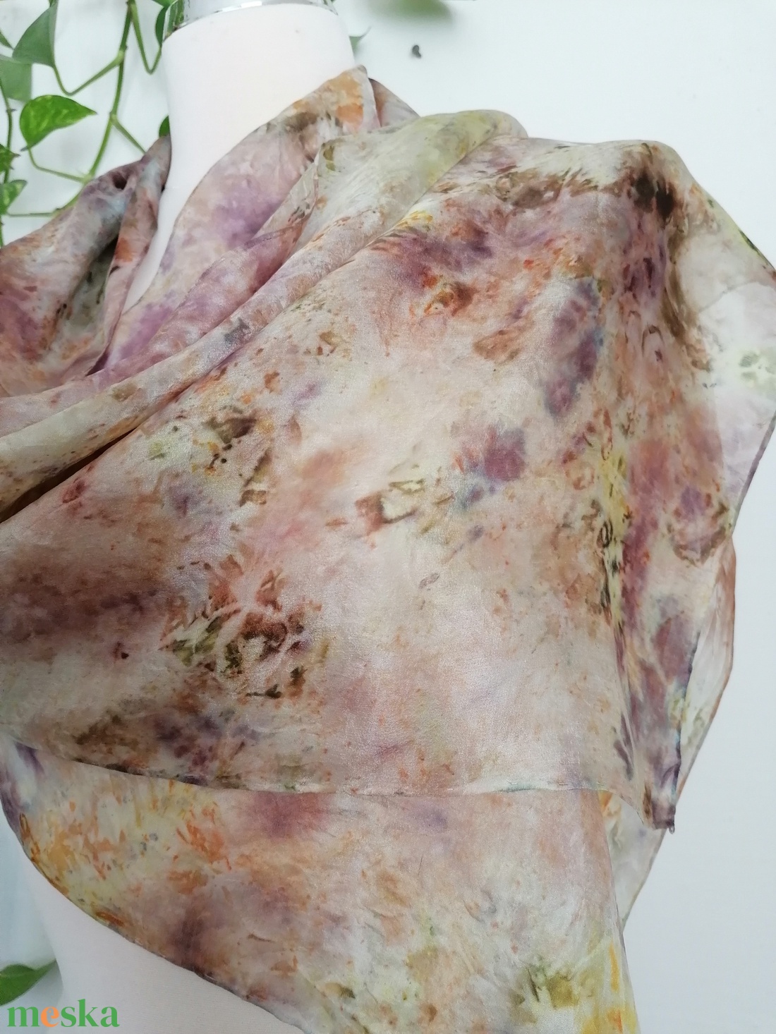 Ecoprint hernyóselyem sál - ruha & divat - sál, sapka, kendő - sál - Meska.hu Ecoprint hernyóselyem sál - ruha & divat - sál, sapka, kendő - sál - Meska.hu