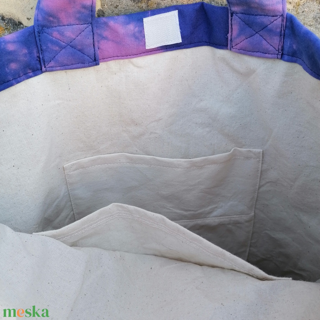 Kék-lila batikolt mintás textil kézitáska - táska & tok - bevásárlás & shopper táska - shopper, textiltáska, szatyor - Meska.hu Kék-lila batikolt mintás textil kézitáska - táska & tok - bevásárlás & shopper táska - shopper, textiltáska, szatyor - Meska.hu