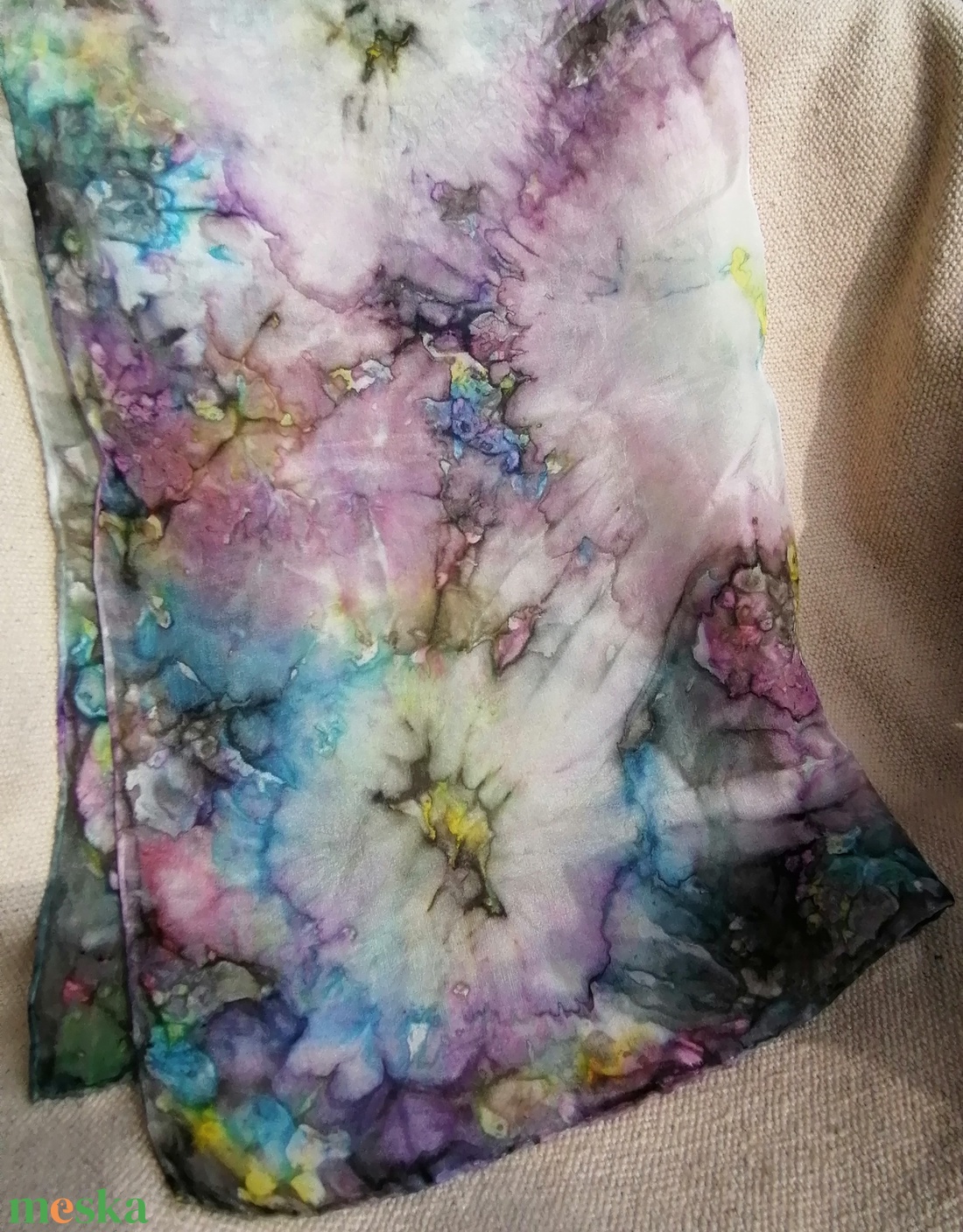 Mintás hernyóselyem kendő  - ruha & divat - sál, sapka, kendő - sál - Meska.hu