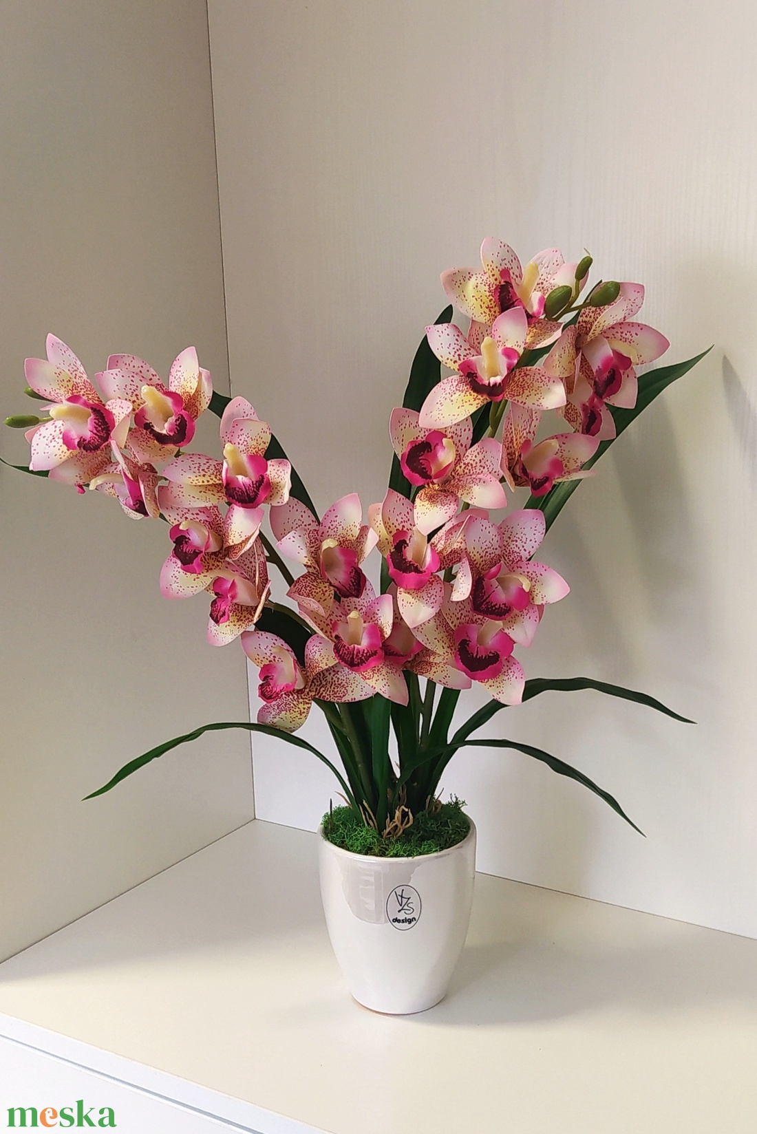 Mű orchidea cymbidium - otthon & életmód - dekoráció - asztal és polc dekoráció - asztaldísz - Meska.hu Mű orchidea cymbidium - otthon & életmód - dekoráció - asztal és polc dekoráció - asztaldísz - Meska.hu