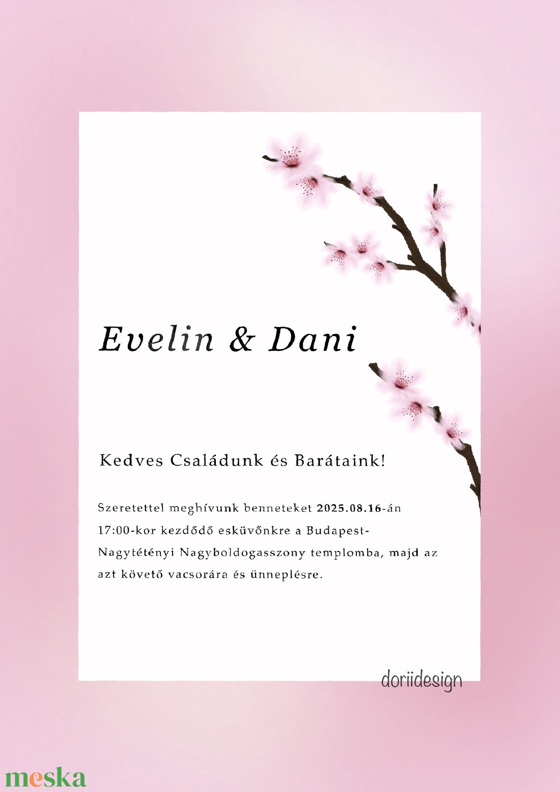 Cseresznyevirág esküvői meghívó - esküvő - meghívó & kártya - meghívó - Meska.hu Cseresznyevirág esküvői meghívó - esküvő - meghívó & kártya - meghívó - Meska.hu