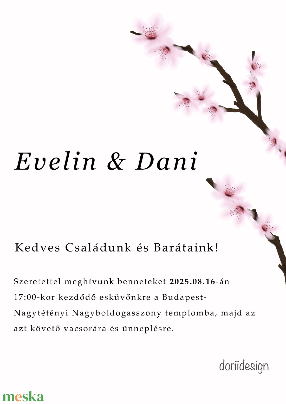 Cseresznyevirág esküvői meghívó - esküvő - meghívó & kártya - meghívó - Meska.hu Cseresznyevirág esküvői meghívó - esküvő - meghívó & kártya - meghívó - Meska.hu