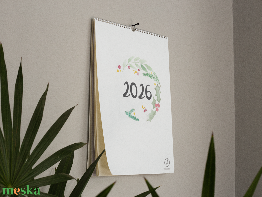 Falinaptár 2026. kávés állatok - otthon & életmód - dekoráció - fali és függő dekoráció - falinaptár & öröknaptár - Meska.hu