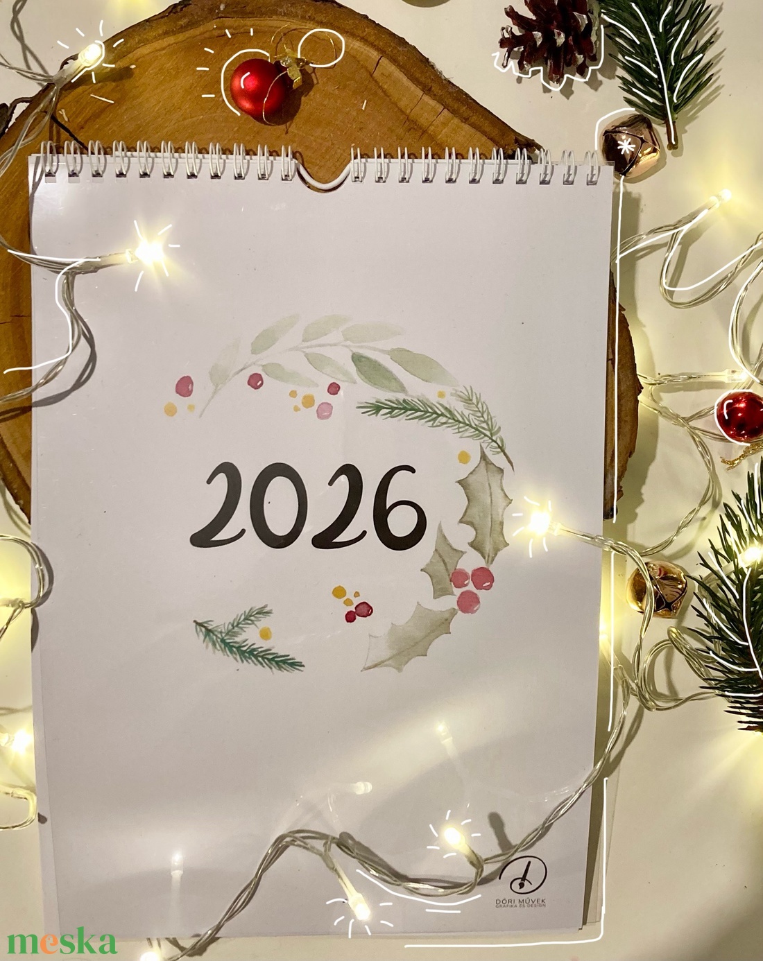 Kávés falinaptár 2026 A/4 - otthon & életmód - dekoráció - fali és függő dekoráció - falinaptár & öröknaptár - Meska.hu