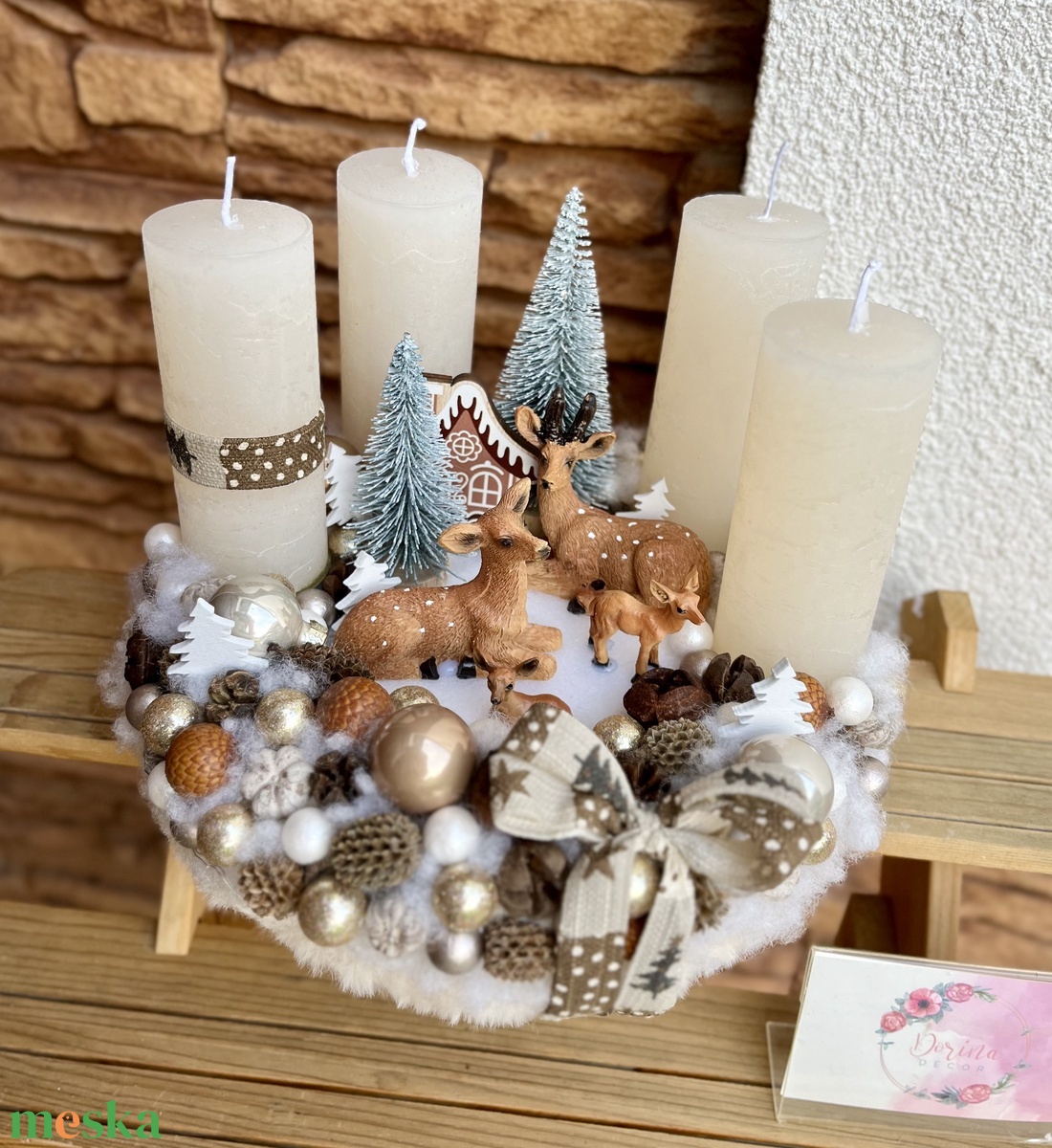 Adventi asztaldísz szőrmés alapra-őzike család - karácsony - adventi díszek - adventi asztaldísz - Meska.hu Adventi asztaldísz szőrmés alapra-őzike család - karácsony - adventi díszek - adventi asztaldísz - Meska.hu