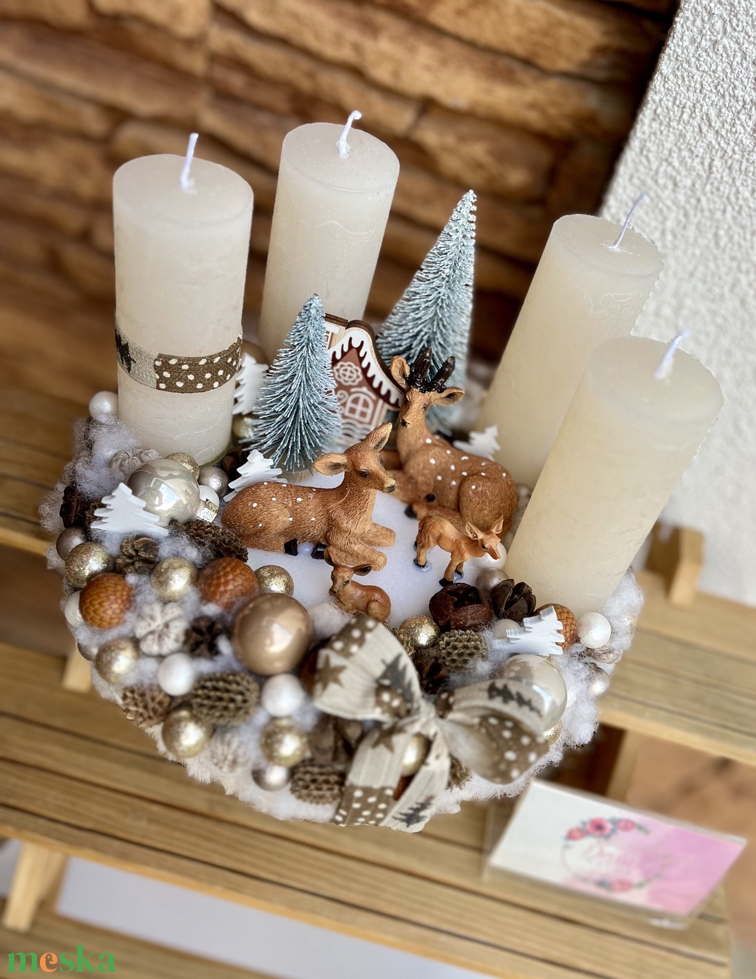Adventi asztaldísz szőrmés alapra-őzike család - karácsony - adventi díszek - adventi asztaldísz - Meska.hu Adventi asztaldísz szőrmés alapra-őzike család - karácsony - adventi díszek - adventi asztaldísz - Meska.hu