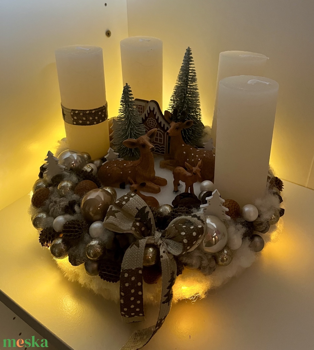 Adventi asztaldísz szőrmés alapra-őzike család - karácsony - adventi díszek - adventi asztaldísz - Meska.hu Adventi asztaldísz szőrmés alapra-őzike család - karácsony - adventi díszek - adventi asztaldísz - Meska.hu