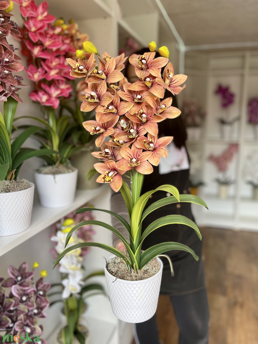 2 ágas, real touch csónak orchidea kerámia kaspóban-őszi - otthon & életmód - dekoráció - virágdísz és tartó - csokor & virágdísz - Meska.hu 2 ágas, real touch csónak orchidea kerámia kaspóban-őszi - otthon & életmód - dekoráció - virágdísz és tartó - csokor & virágdísz - Meska.hu