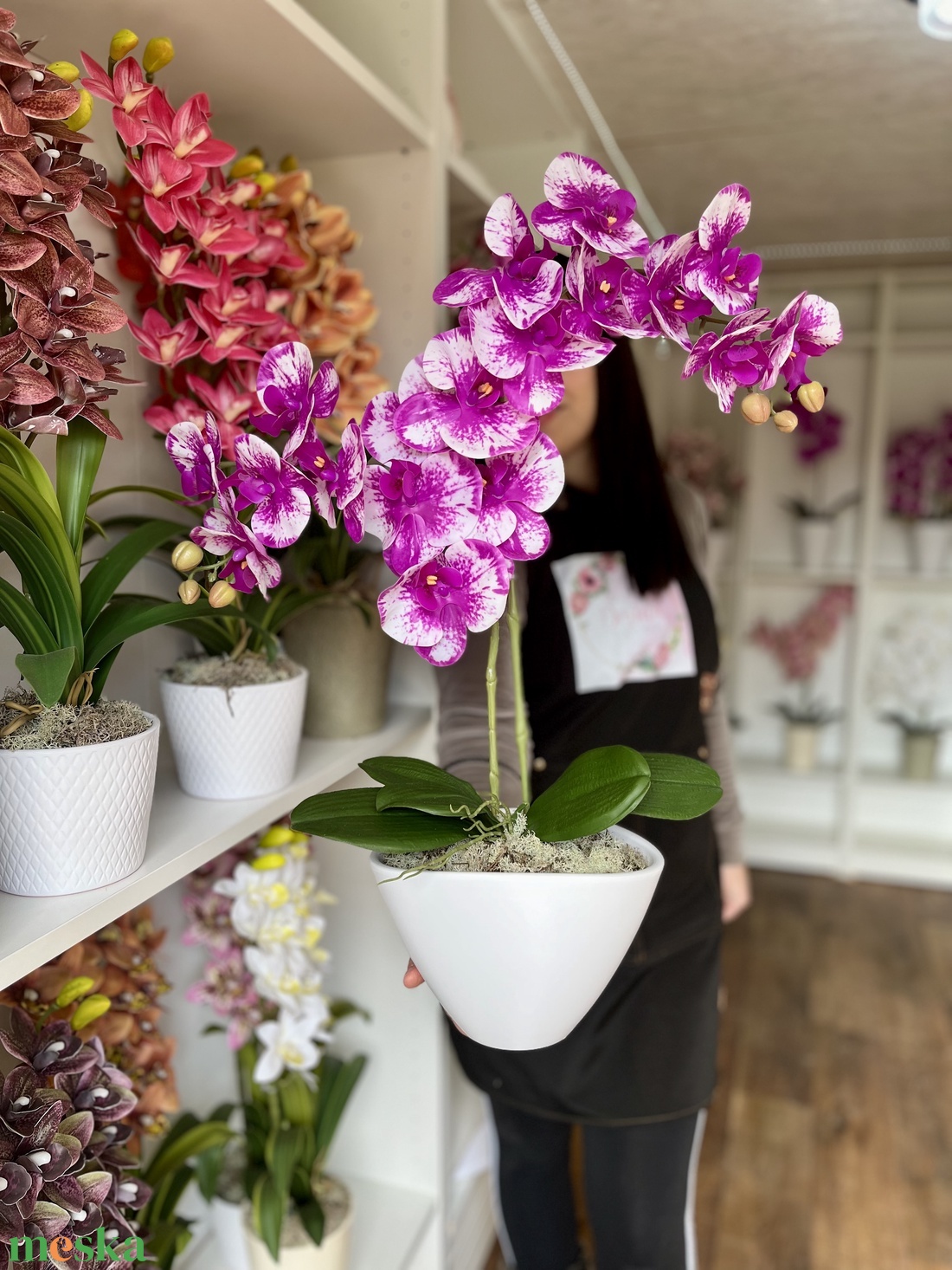 Prémium real touch orchidea kerámia csónak kaspóba-foltos magenta - otthon & életmód - dekoráció - virágdísz és tartó - csokor & virágdísz - Meska.hu Prémium real touch orchidea kerámia csónak kaspóba-foltos magenta - otthon & életmód - dekoráció - virágdísz és tartó - csokor & virágdísz - Meska.hu