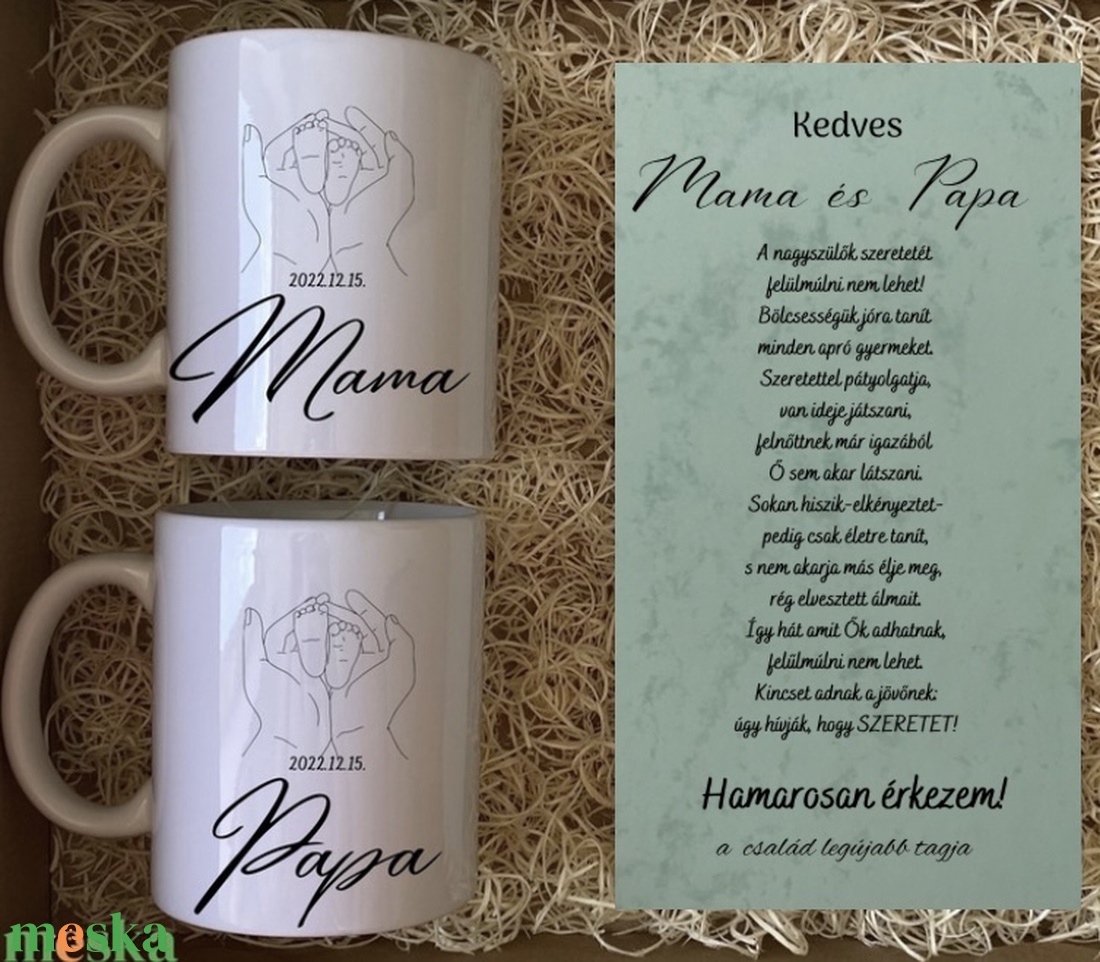 Bababejelentő ajándék - otthon & életmód - konyhafelszerelés, tálalás - tálalás - bögre & csésze - Meska.hu