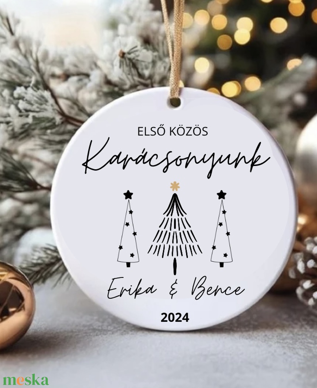 Kerámia karácsonyfadísz - karácsony - karácsonyi lakásdekoráció - karácsonyfadíszek - Meska.hu