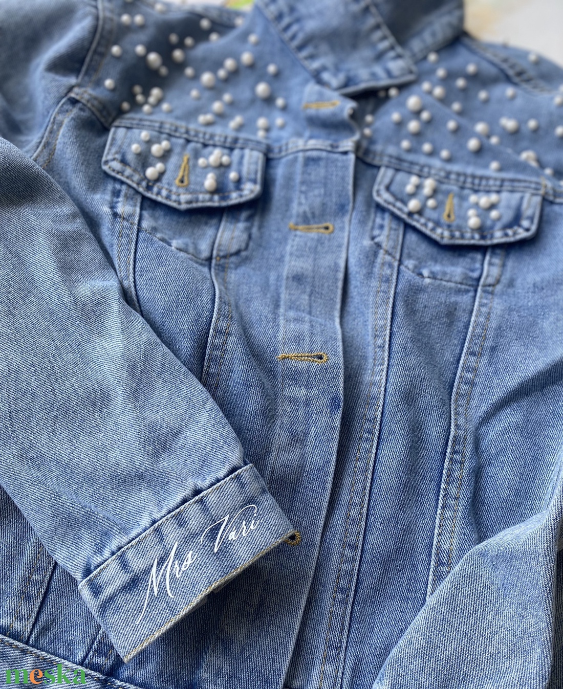 Esküvői farmerkabát - esküvő - esküvői szett - Meska.hu