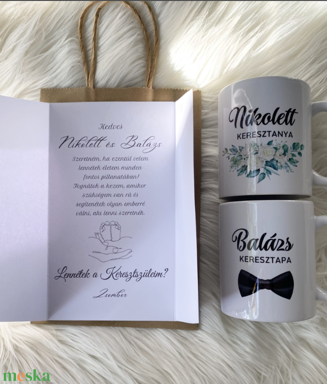 Keresztszülő felkérő ajándék ÚJ! - otthon & életmód - konyhafelszerelés, tálalás - tálalás - bögre & csésze - Meska.hu