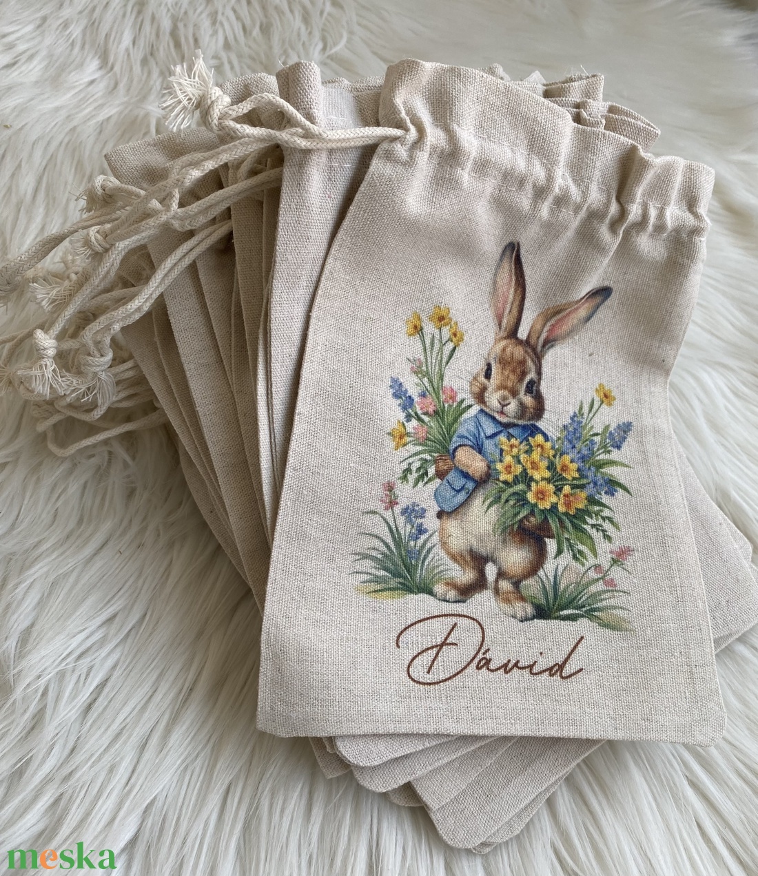 Húsvéti névre szóló tojásgyűjtő  - ünnepi díszek, dekorációk - húsvéti díszek és dekorációk - húsvéti ajándékátadó - Meska.hu