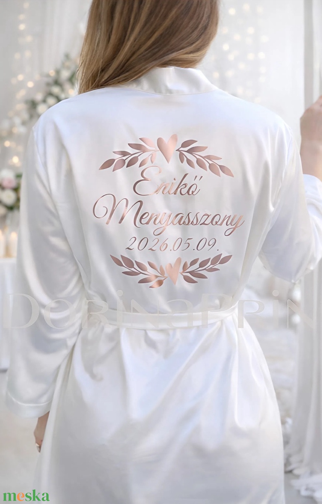 Készülődős köntös - esküvő - kiegészítők - esküvői köntös - Meska.hu