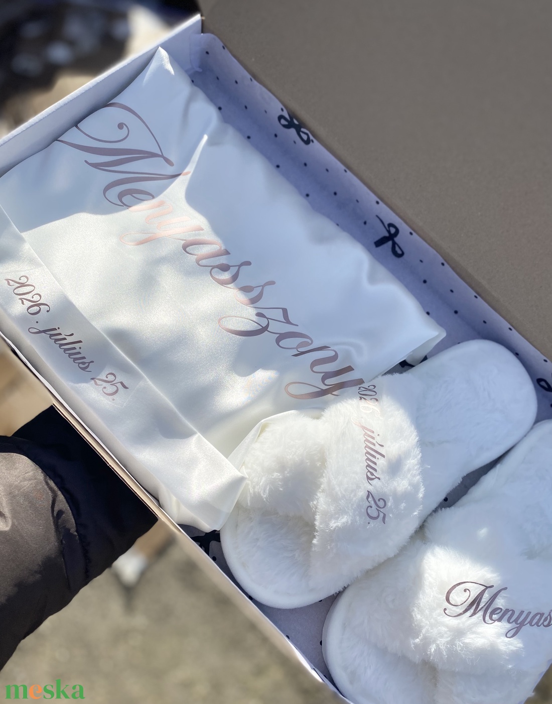 Készülődős köntös csomag extra - esküvő - kiegészítők - esküvői köntös - Meska.hu