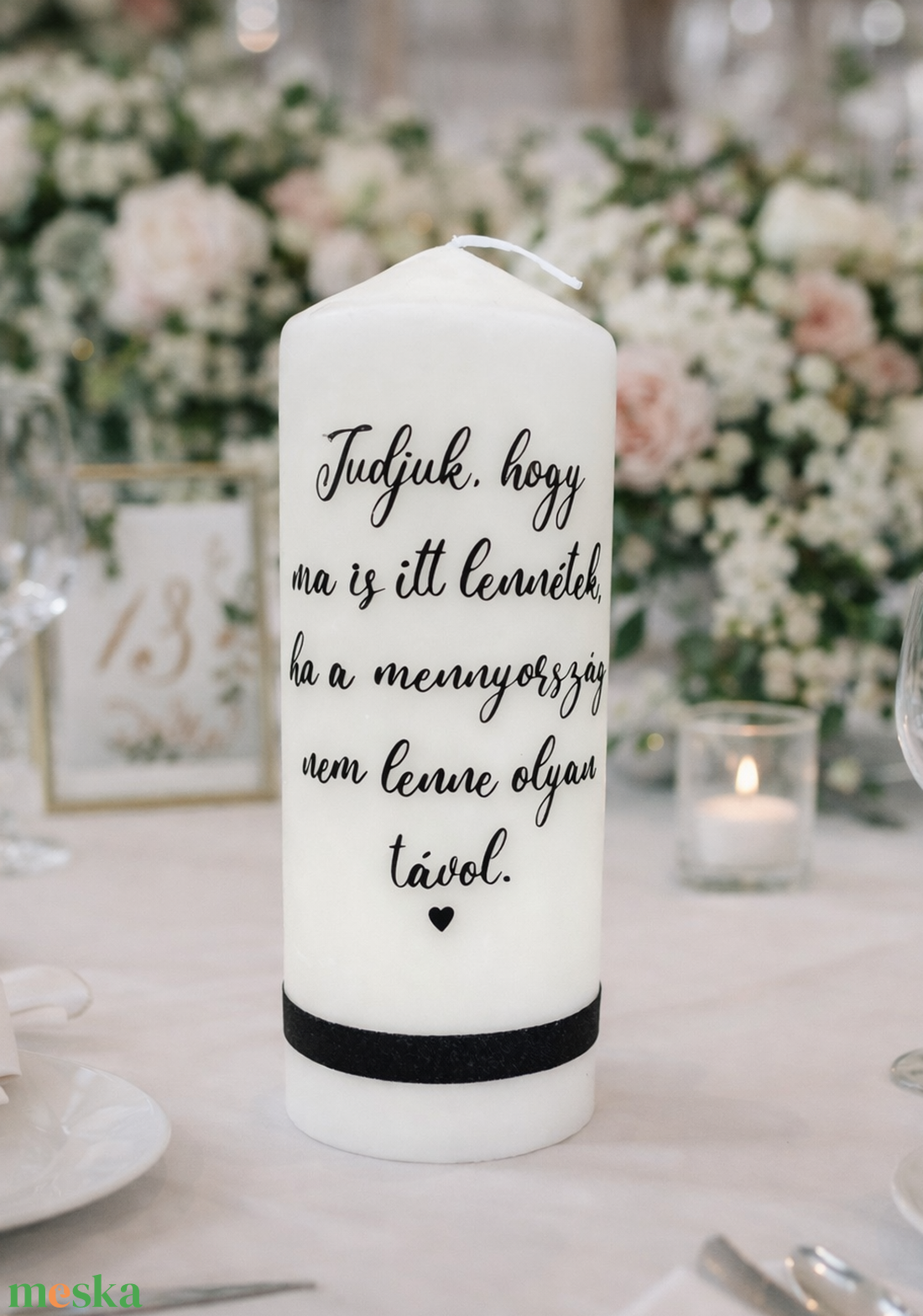 Emlék gyertya - esküvő - dekoráció - esküvői gyertya - Meska.hu