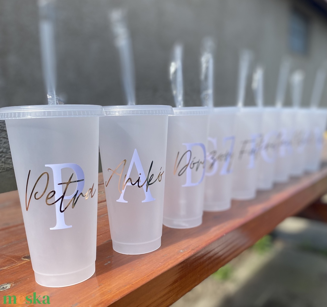 Egyedi repohár szívószálas - esküvő - lánybúcsú - Meska.hu