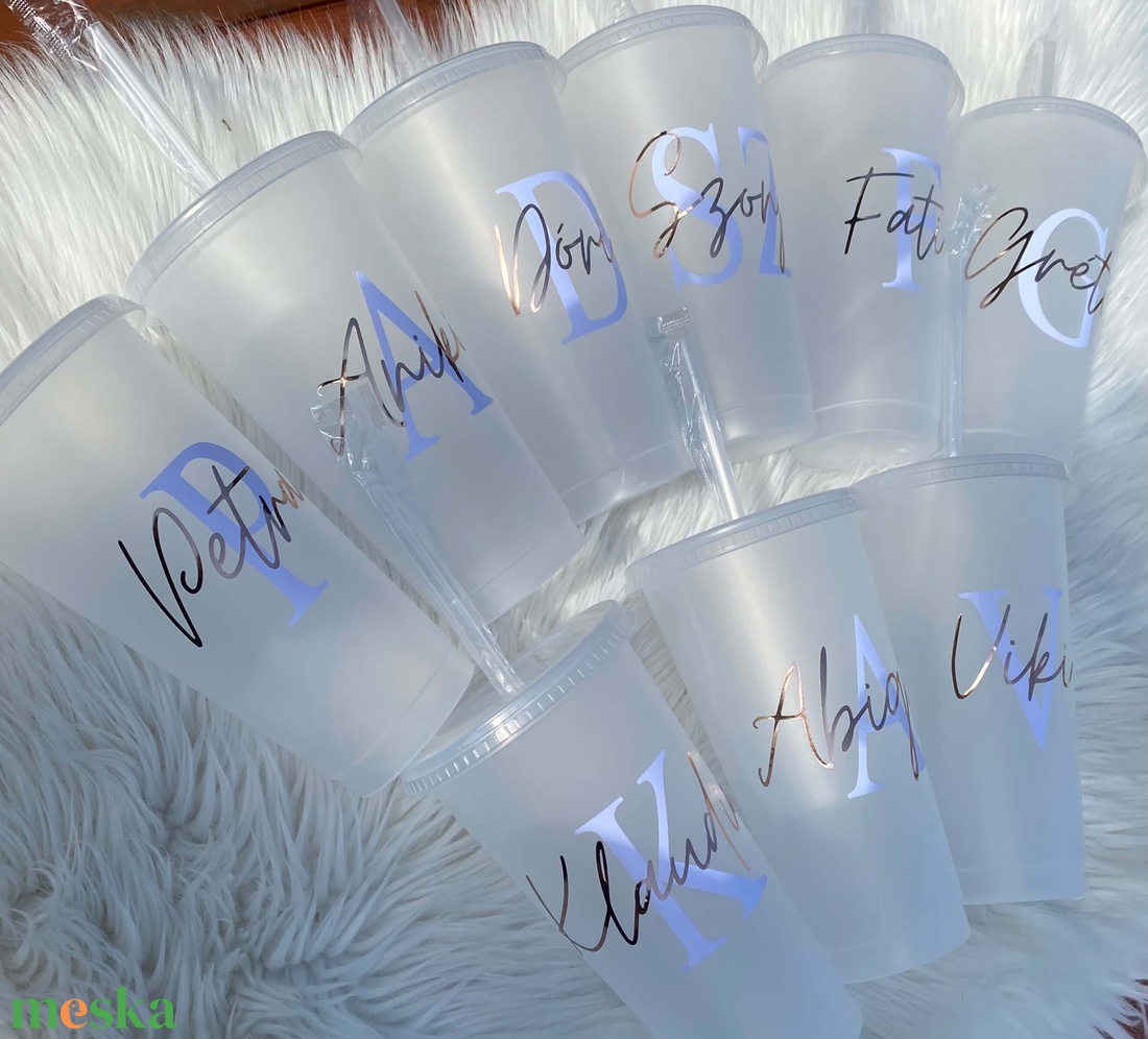 Egyedi repohár szívószálas - esküvő - lánybúcsú - Meska.hu