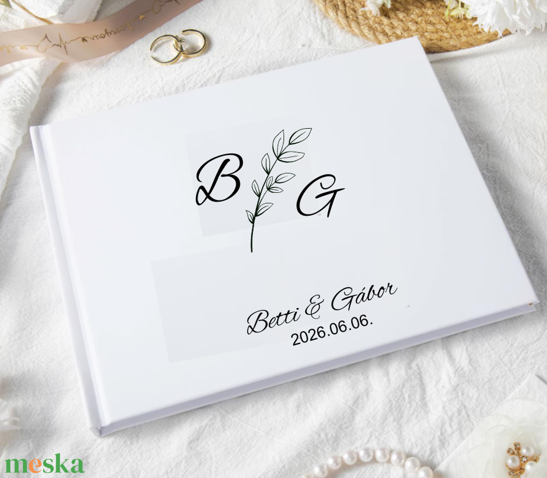 Esküvői vendégkönyv - esküvő - emlék & ajándék - vendégkönyv - Meska.hu