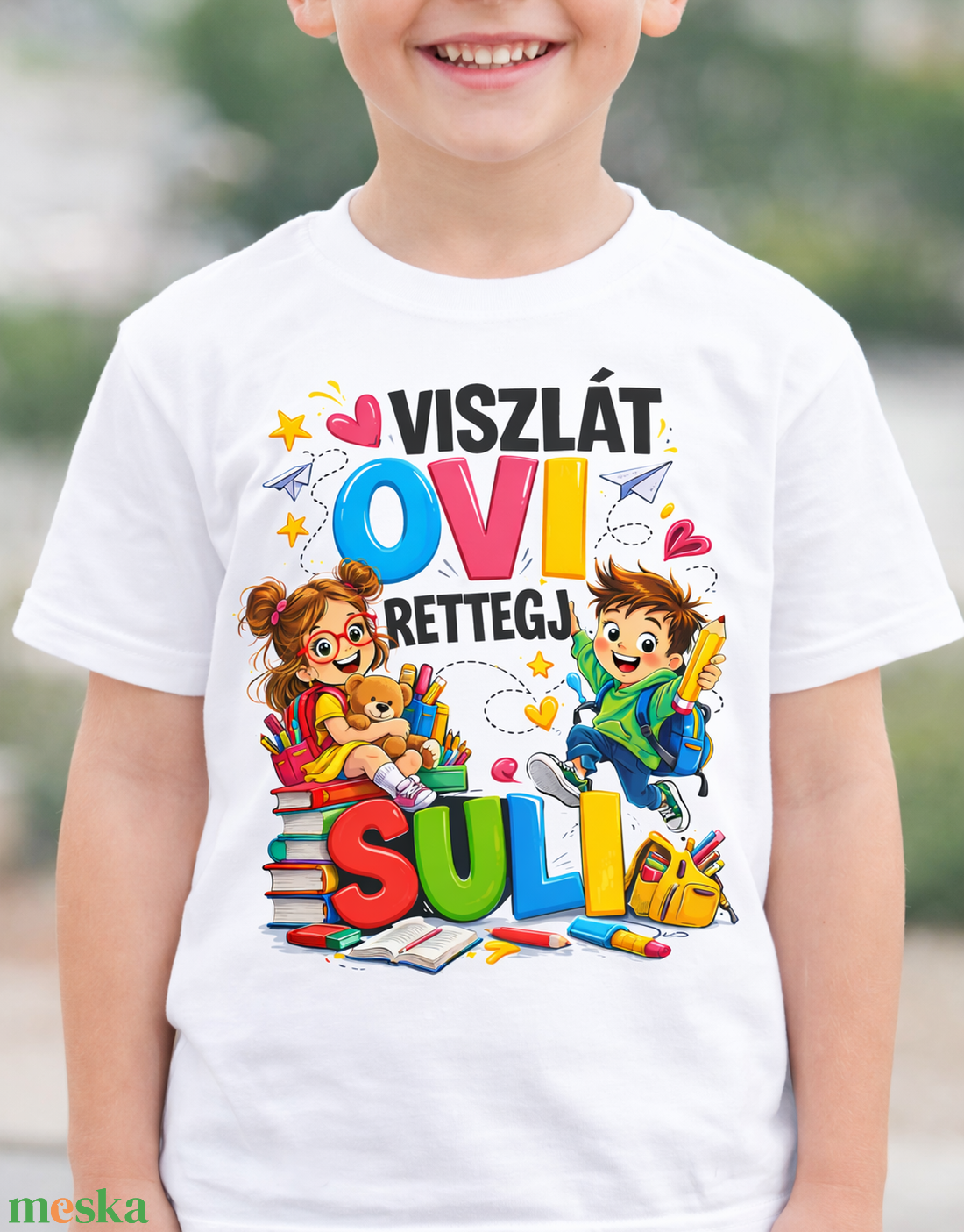 Viszlát ovi rettegj suli ajándékcsomag - ruha & divat - gyerekruha - póló - Meska.hu