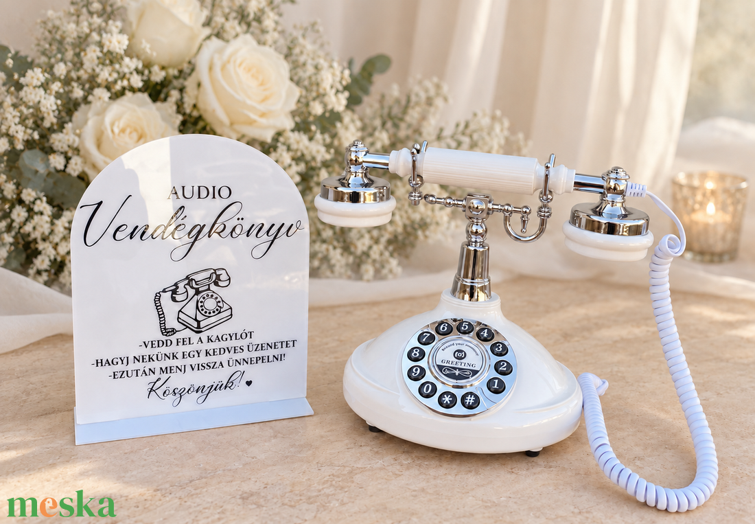 Telefonos audio vendégkönyv - esküvő - emlék & ajándék - vendégkönyv - Meska.hu