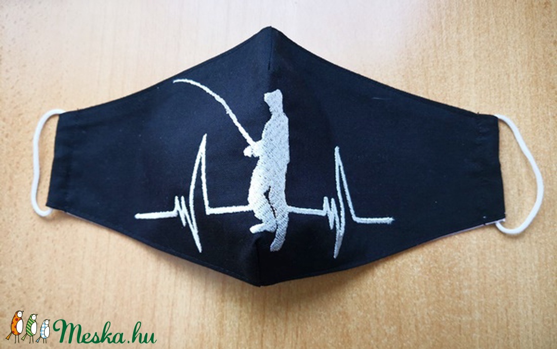 Horgászos felnőtt maszk  - női - női - Meska.hu