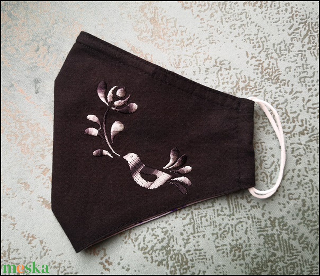Hímzett női madaras maszk  - női - női - Meska.hu