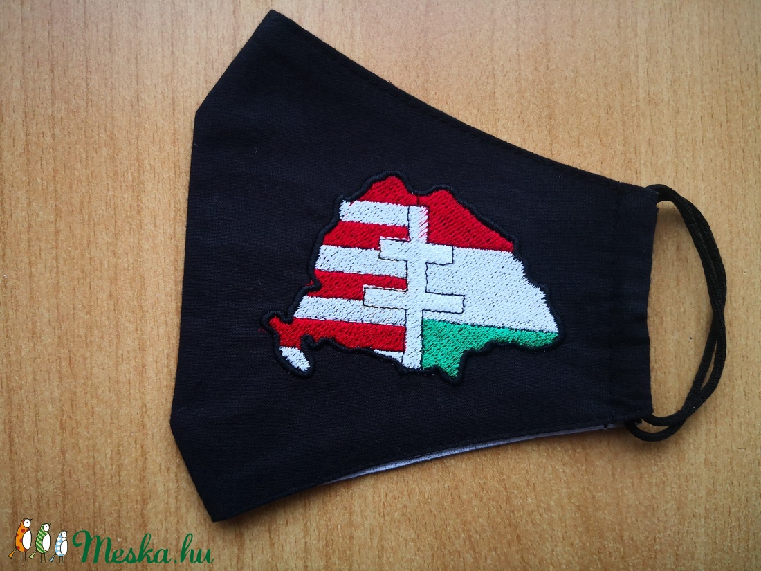  Felnőtt maszk, nagy Magyarország hímzéssel díszitve - női - női - Meska.hu