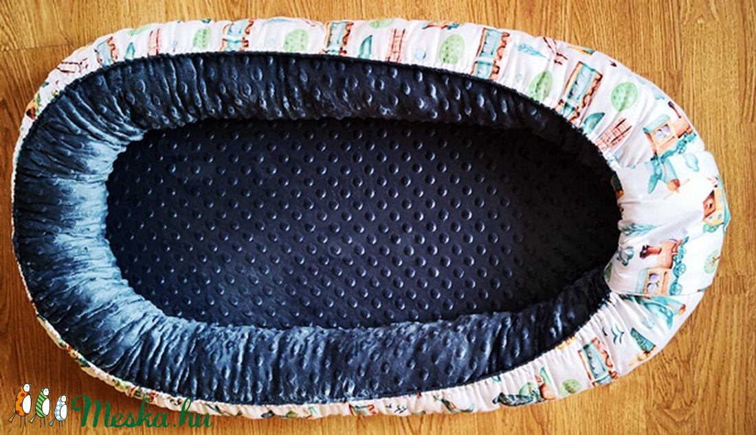 Acélkék , vonatos, mozdonyos ,repülős babafészek - otthon & életmód - babaszoba, gyerekszoba - babaszoba, gyerekszoba - Meska.hu