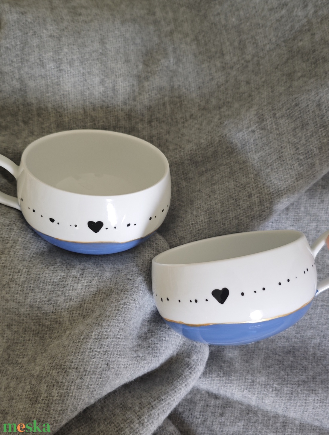 Szívecskés csésze készlet  - otthon & életmód - konyhafelszerelés, tálalás - tálalás - bögre & csésze - Meska.hu