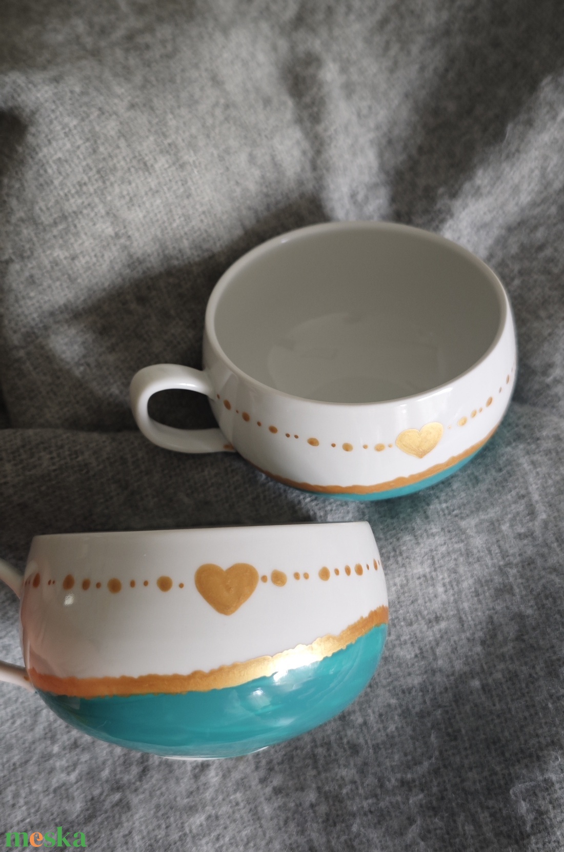 Szívecskés csésze készlet  - otthon & életmód - konyhafelszerelés, tálalás - tálalás - bögre & csésze - Meska.hu