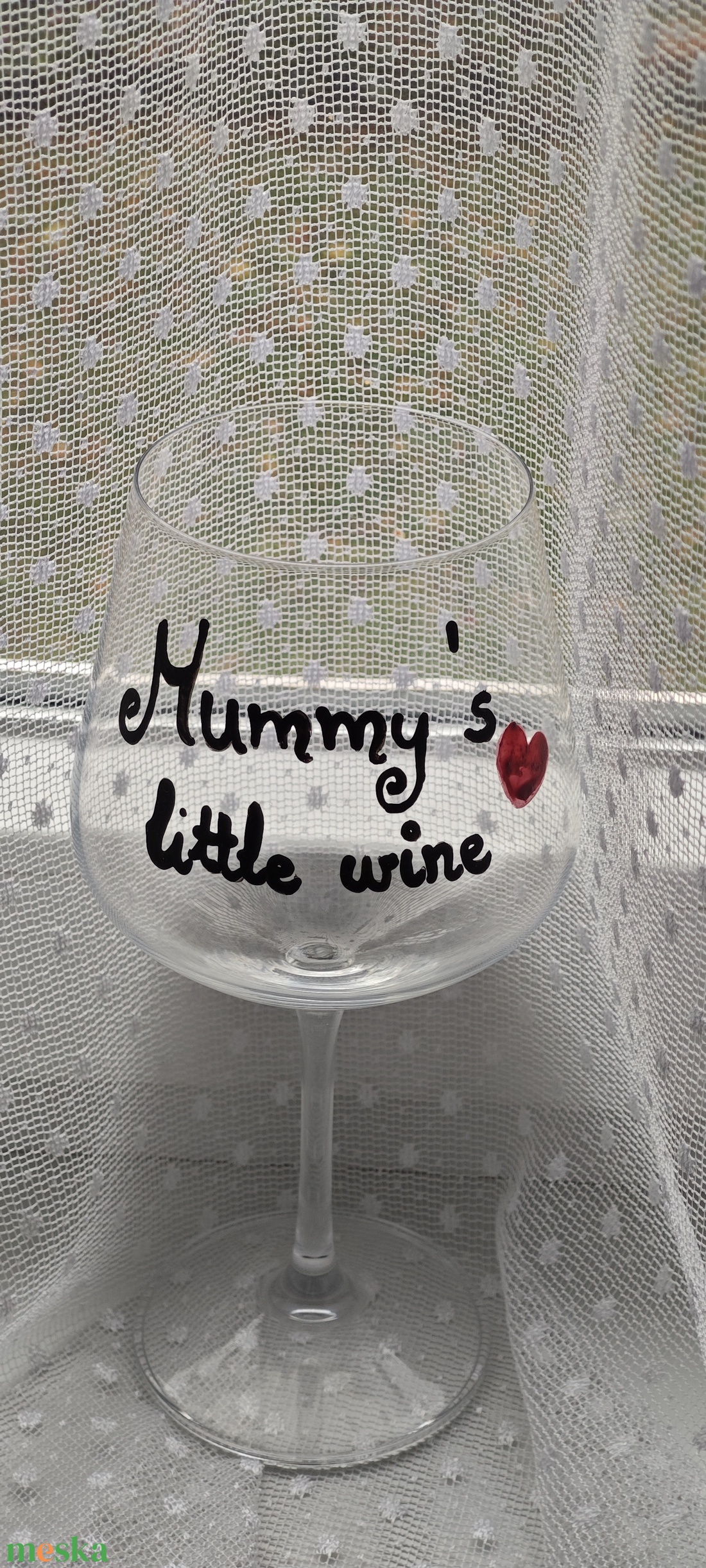 Nagy vörösboros pohár Mummy's little wine - otthon & életmód - konyhafelszerelés, tálalás - tálalás - boros poharak, szettek - Meska.hu